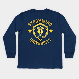 Stormwind University World Of Warcraft Tee Kids Long Sleeve T-Shirt